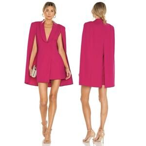 Katie May Boss Lady Blazer Dress Womens Size Medium Pink Peacock Button Mini